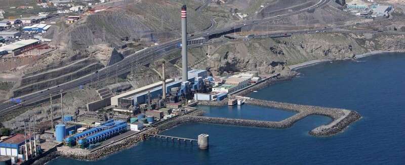 Central térmica de Endesa en la costa de Jinámar/TA.